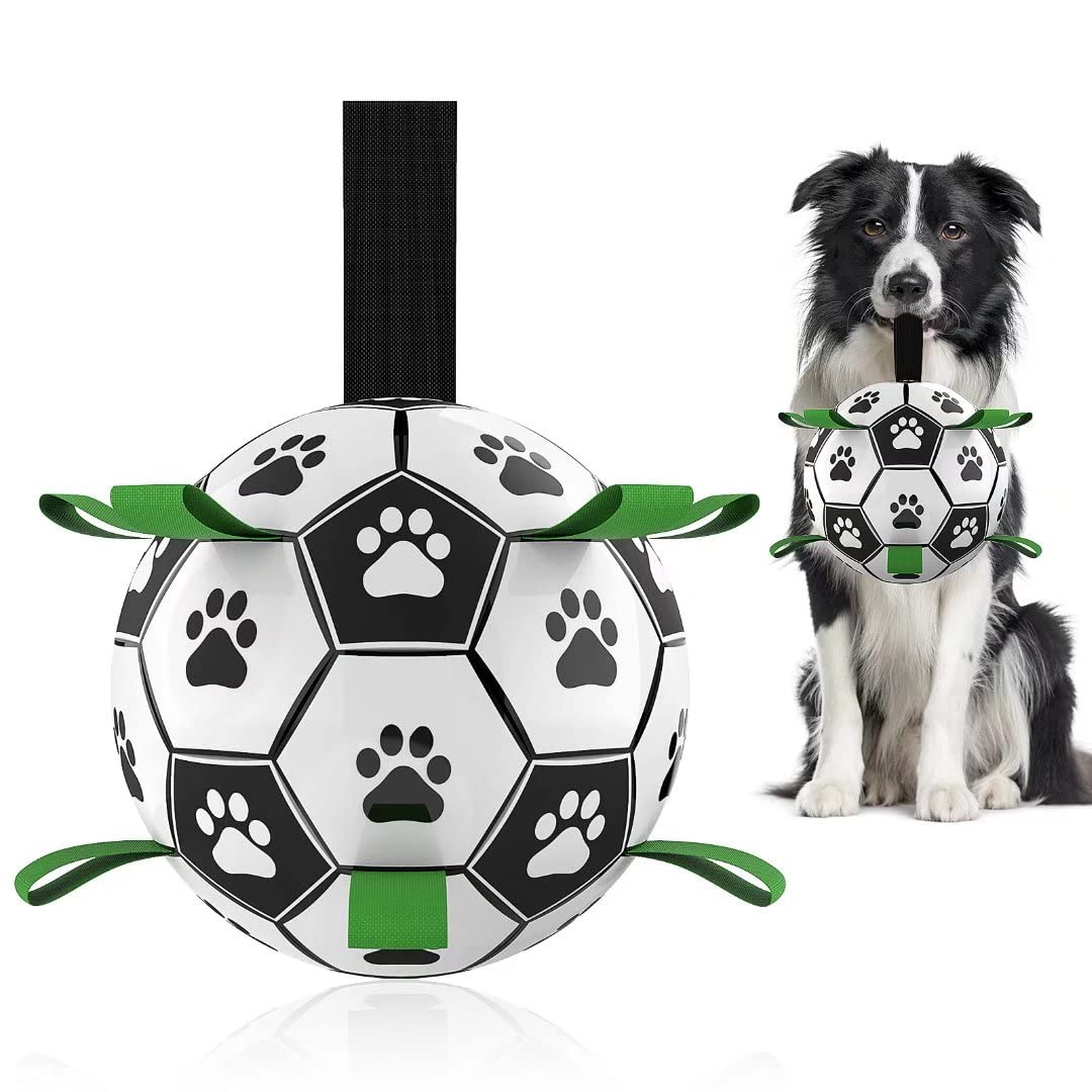 Interactive Dog Football Toy | PU Soccer Ball for Dogs