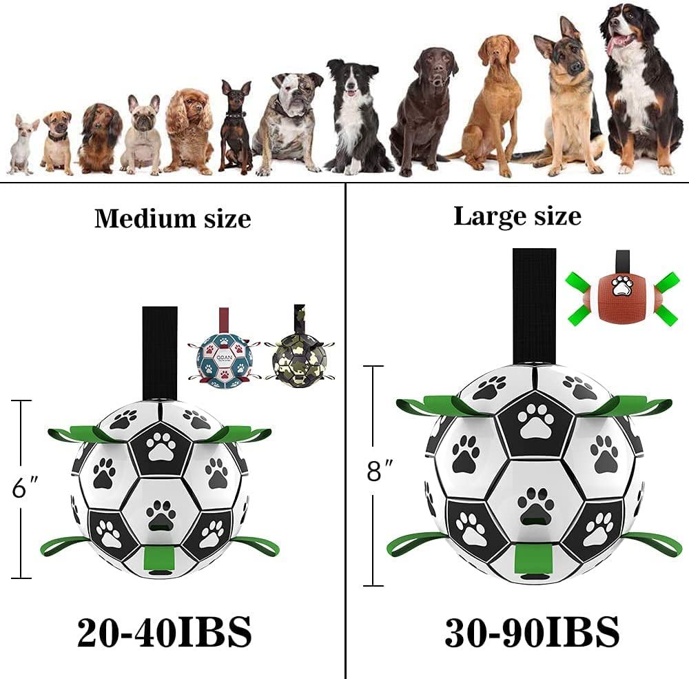 Interactive Dog Football Toy | PU Soccer Ball for Dogs