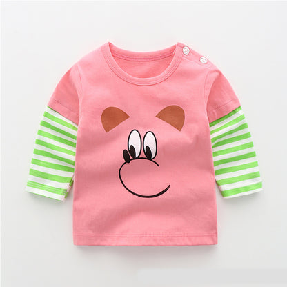 Baby & Kids Cotton Long Sleeve T-Shirt – 12 Print Styles