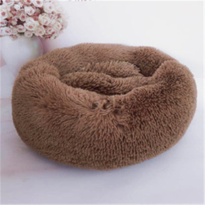 Round Plush Pet Bed | Anti-Slip | Machine Washable | 8 Sizes