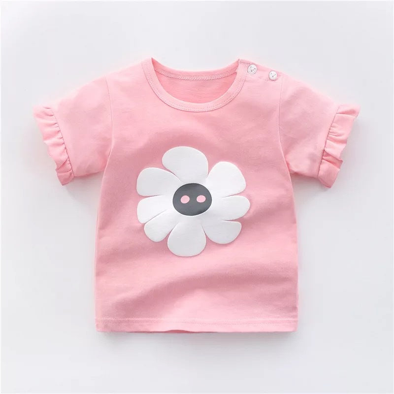 Kids Cotton Short Sleeve T-Shirt | 10 Designs, Sizes 73–110cm