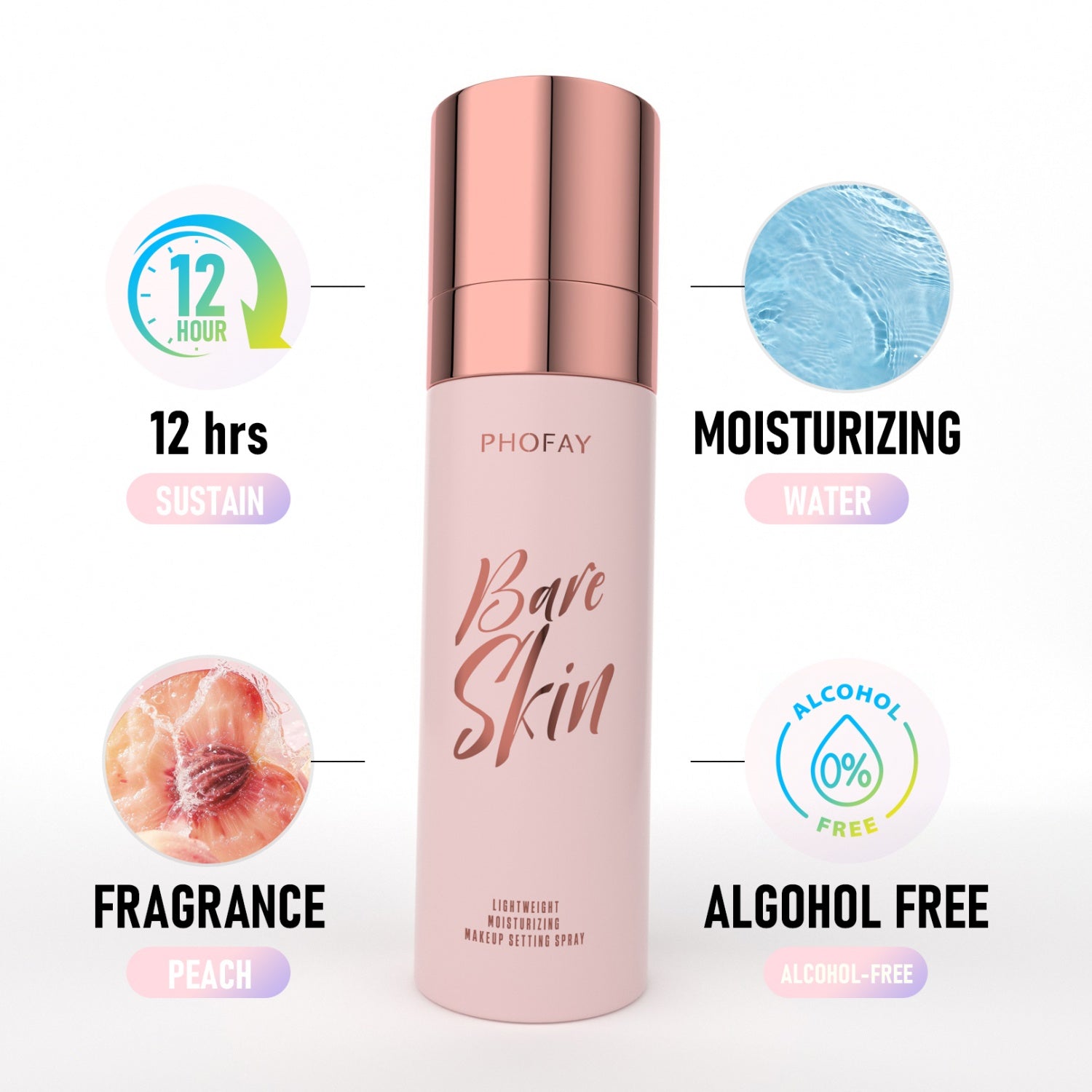 PHOFAY Moisturizing Makeup Setting Spray | 16Hr Wear