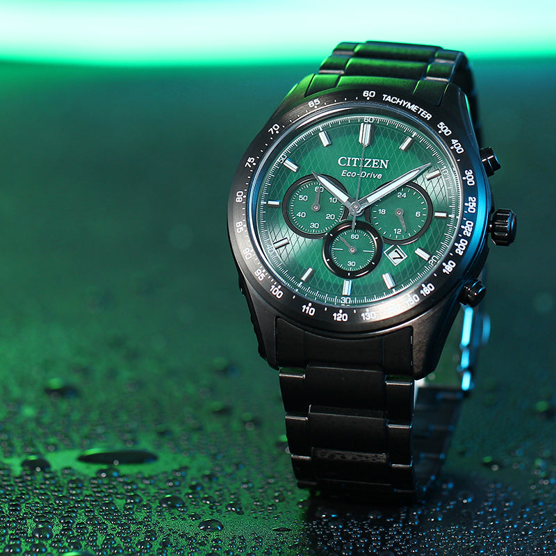 Men's Eco-Drive Solar Quartz Watch | Stainless Steel Sports Watch