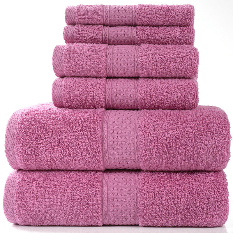 Pure Cotton 6-Piece Towel Set | Bath, Hand & Face Cloths
