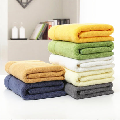 100% Cotton Thickened Plain Bath Towel 70x140cm