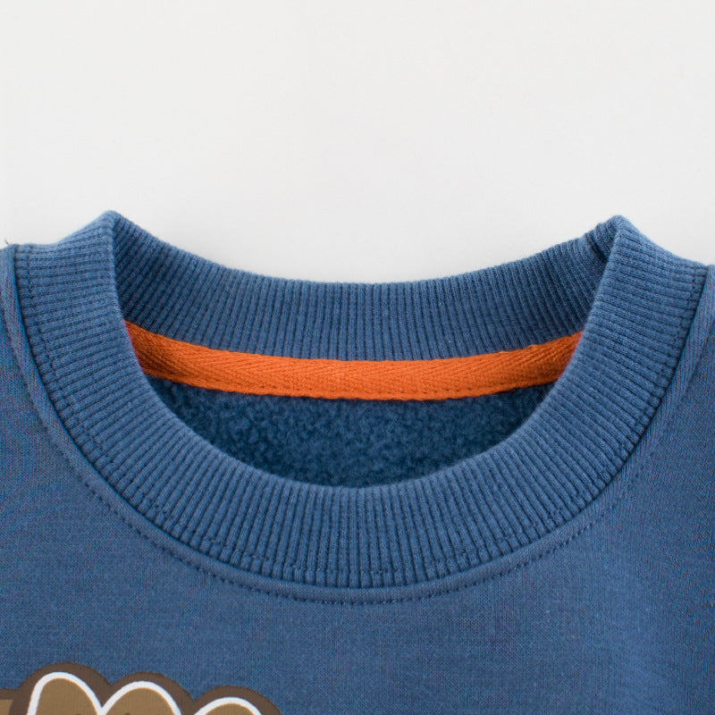 Boys' Cartoon Fleece Pullover Sweatshirt | Sizes 90–140cm