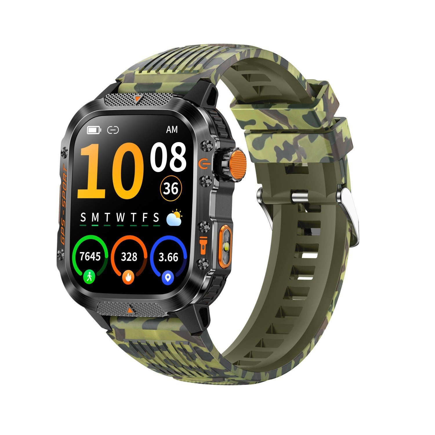 GPS Bluetooth Smartwatch - Outdoor Sports Watch with Heart Rate Monitor