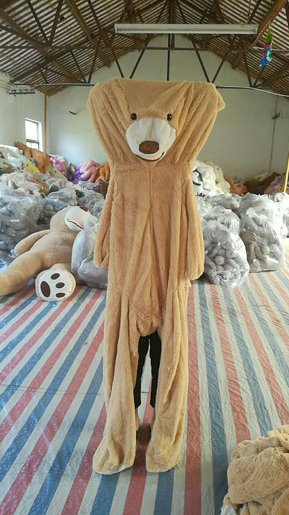 Giant Teddy Bear Plush Shell - Unstuffed Fabric Cover in Multiple Sizes