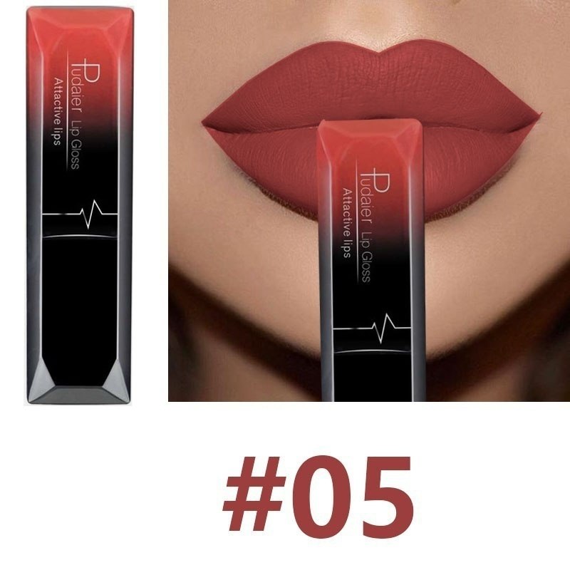 Matte Liquid Lip Gloss – Waterproof Long-Lasting 8ml, 21 Shades