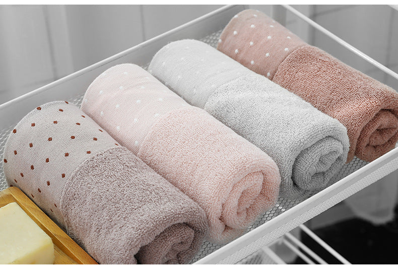 Wide Satin Dot Jacquard Bath Towel – 100% Cotton