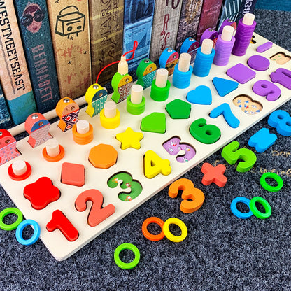 Wooden Number & Letter Learning Board Montessori Toy Ages 3+ - JParker Collections