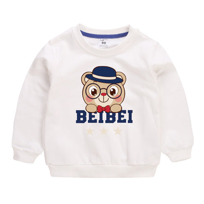 Children's Cartoon Cotton Pullover Sweatshirt | Boys Long Sleeve Top