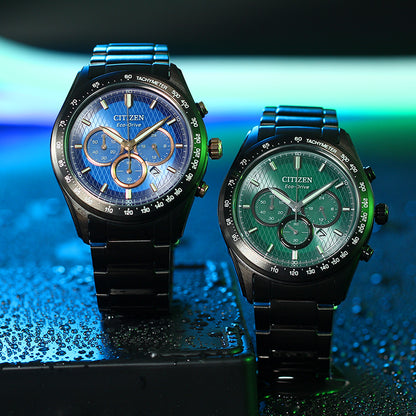 Men's Eco-Drive Solar Quartz Watch | Stainless Steel Sports Watch