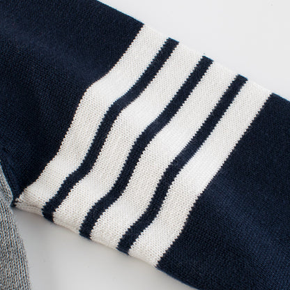 Boys Cotton Colour Block Pullover Sweatshirt