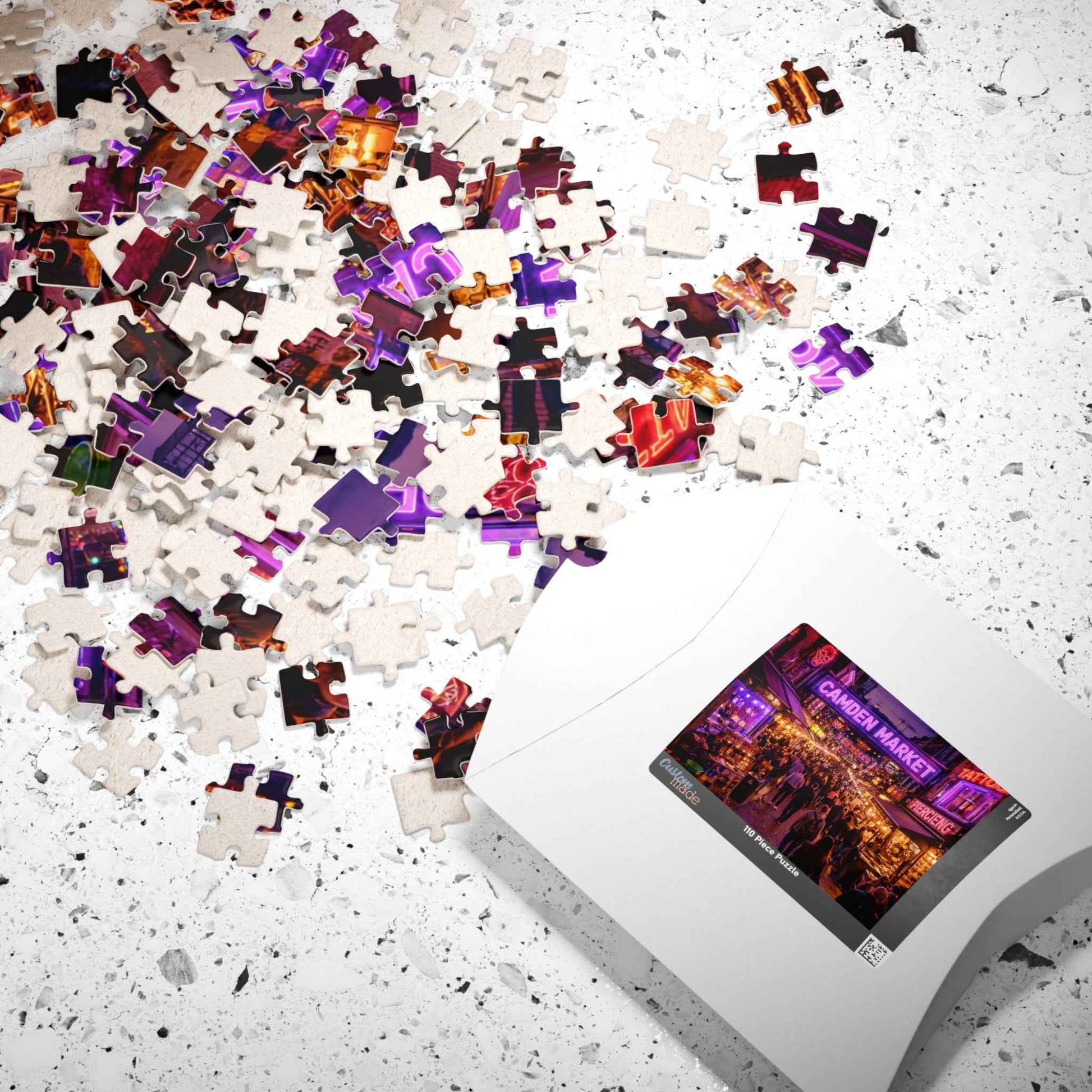 Camden Market Neon Night Jigsaw Puzzle – 110, 252, 520 & 1014 Pieces