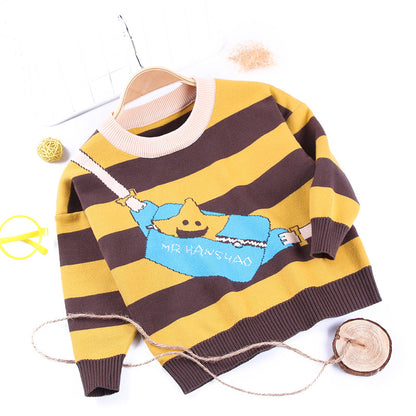 Children's Striped Fine Knit Sweater | Soft Kids Top 90–130cm
