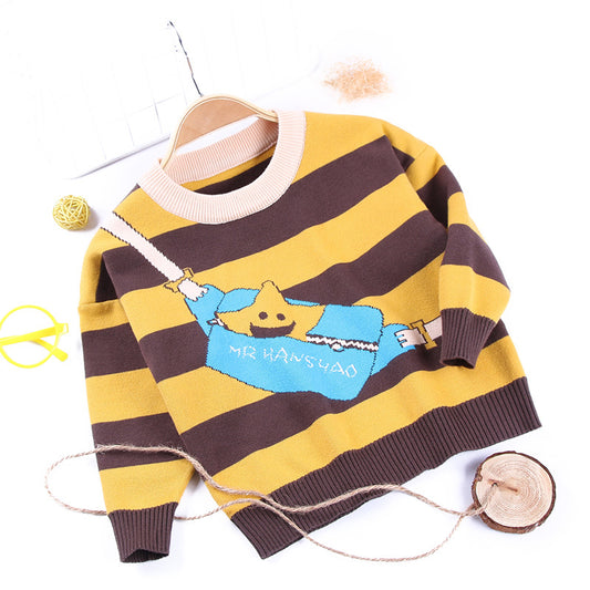 Children's Striped Fine Knit Sweater | Soft Kids Top 90–130cm