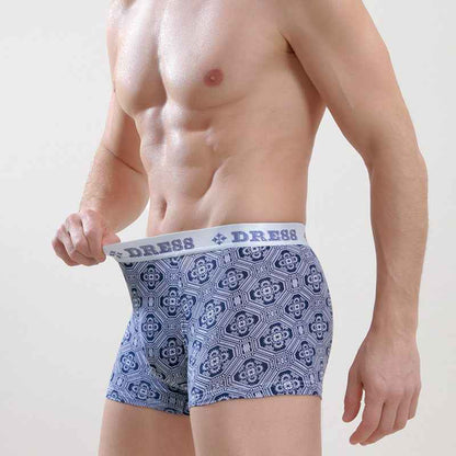 Men’s All-Cotton Boxer Briefs – Printed Design Everyday Underwear