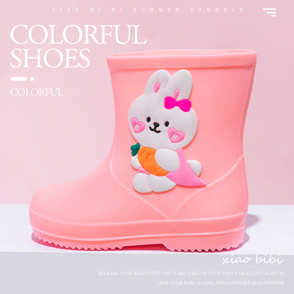 Kids Cartoon Rain Boots – Waterproof Non-Slip Wellies