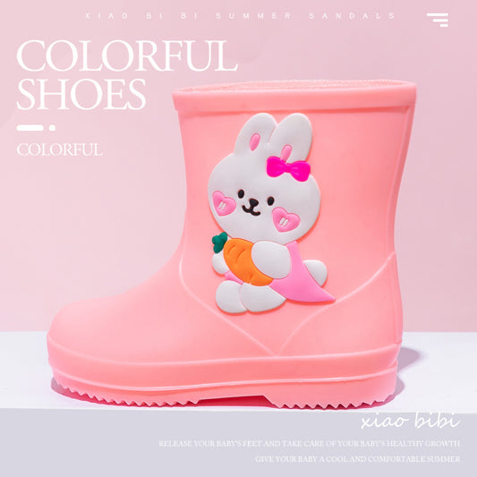 Kids Cartoon Rain Boots – Waterproof Non-Slip Wellies