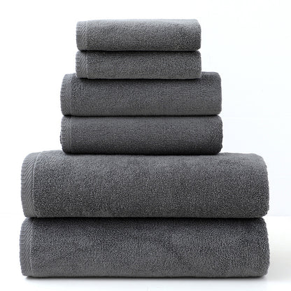 Pure Cotton 6-Piece Towel Set | Bath, Hand & Face Towels | 5 Colours