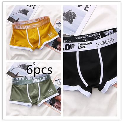 Men's Cotton Boxer Briefs Multi-Pack – Breathable Low-Waist Underwear