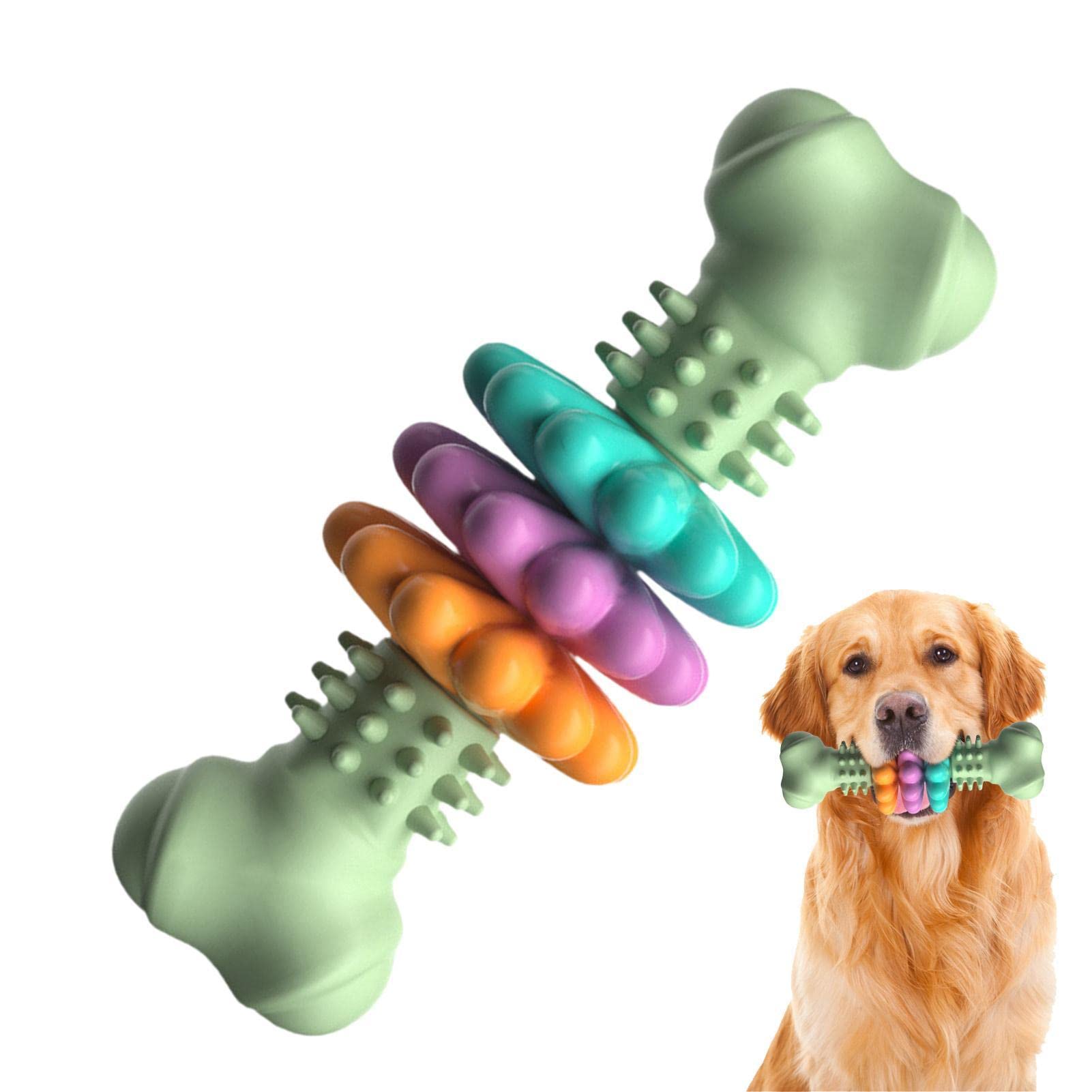 TPR Dog Bone Chew Toy | Dental Cleaning & Gum Massage for Dogs