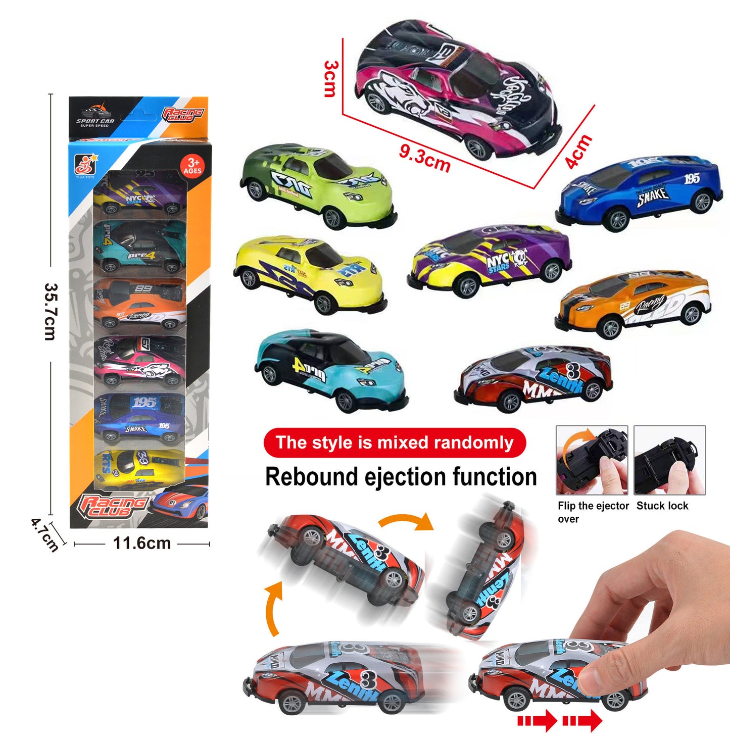 Alloy Pull-Back Flip Stunt Racing Cars - Kids Toy Car Set