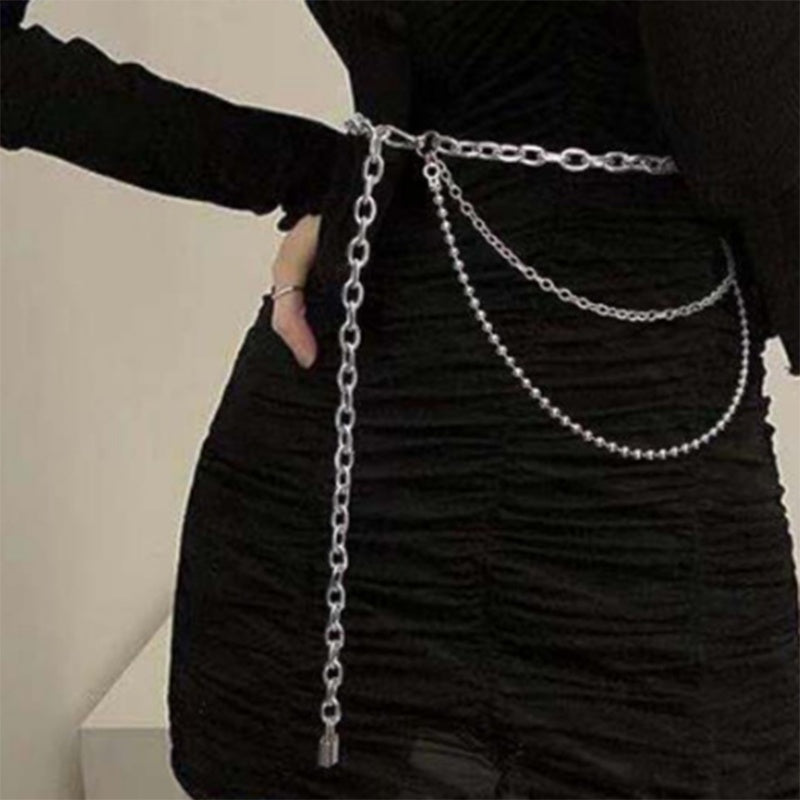 Women's Multilayer Waist Chain – Hip Hop Punk Body Jewellery, Gold & Silver