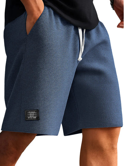 Men's Waffle-Weave Cropped Shorts | 10 Colours M-4XL