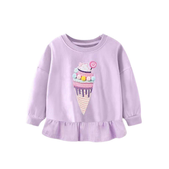 Children's Embossed Cotton Cartoon Sweatshirt | Boys & Girls | Age 2-7