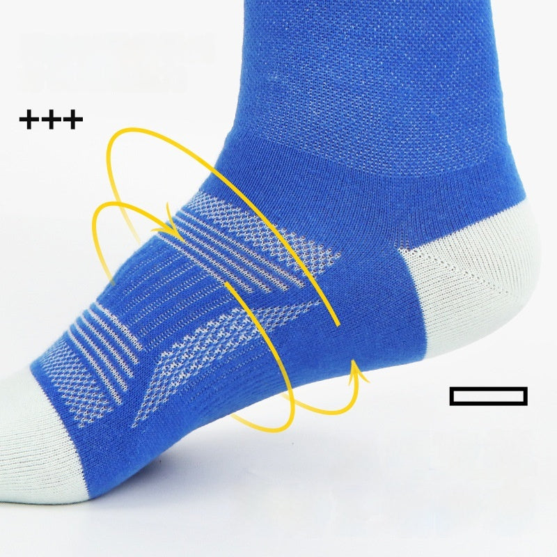 Unisex Breathable Cotton Blend Mid-Calf Socks – 78% Cotton Spandex S M L 4 Colours
