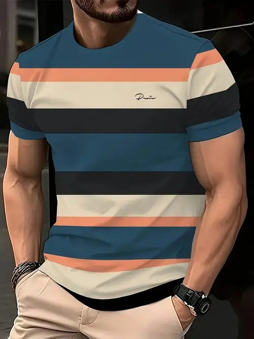 Men's Summer Graphic Hoodie Top – Digital Print Relaxed Fit
