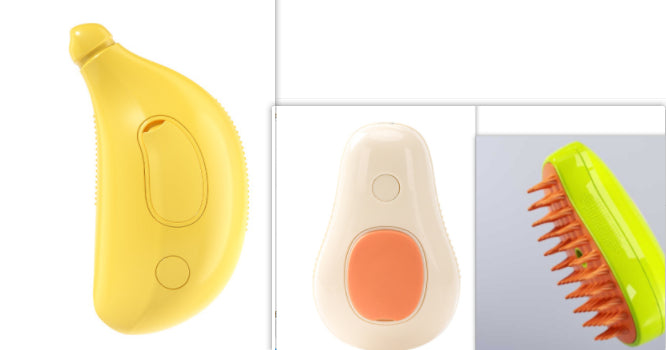 3-in-1 USB Steam Pet Grooming Brush | Self-Cleaning Detangle & Massage Comb