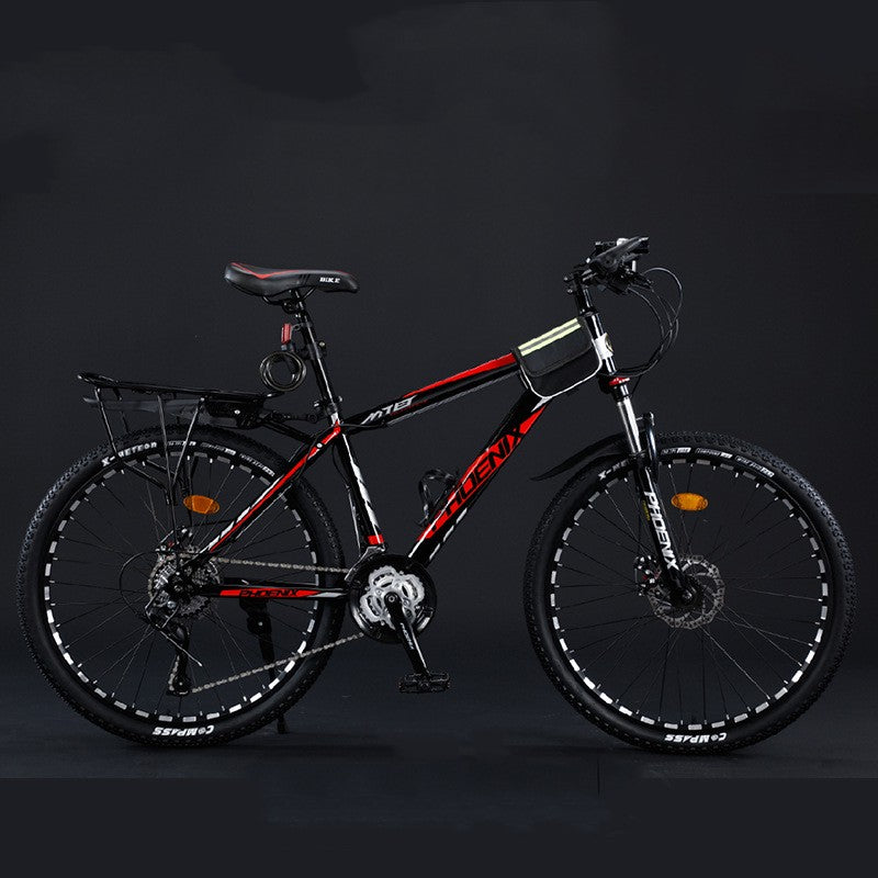 Carbon Steel Mountain Bike – Double Disc Brake 24" & 26" 24/27/30-Speed