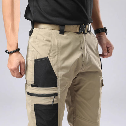 Men's Windproof Casual Cargo Trousers | Cotton Stretch Outdoor Pants