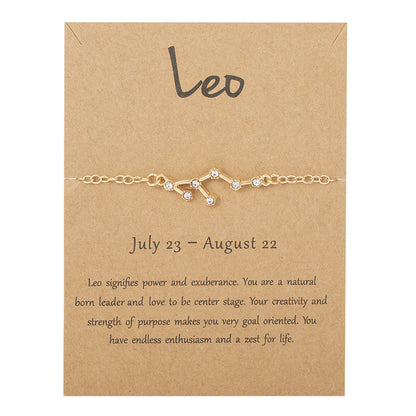 Zodiac Star Sign Gold-Plated Chain Bracelet | All 12 Signs