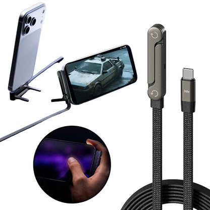 2-in-1 Fast Charging Cable with Foldable Stand | 30W / 65W / 240W | Type-C