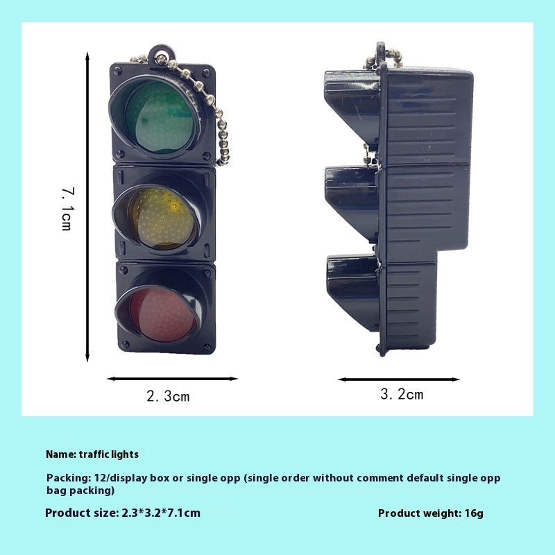 Mini Traffic Light Keychain | Novelty Plastic Pendant | 2 Designs
