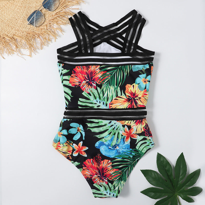 Women's Floral Print One-Piece Swimsuit | Padded Swimwear S–XL