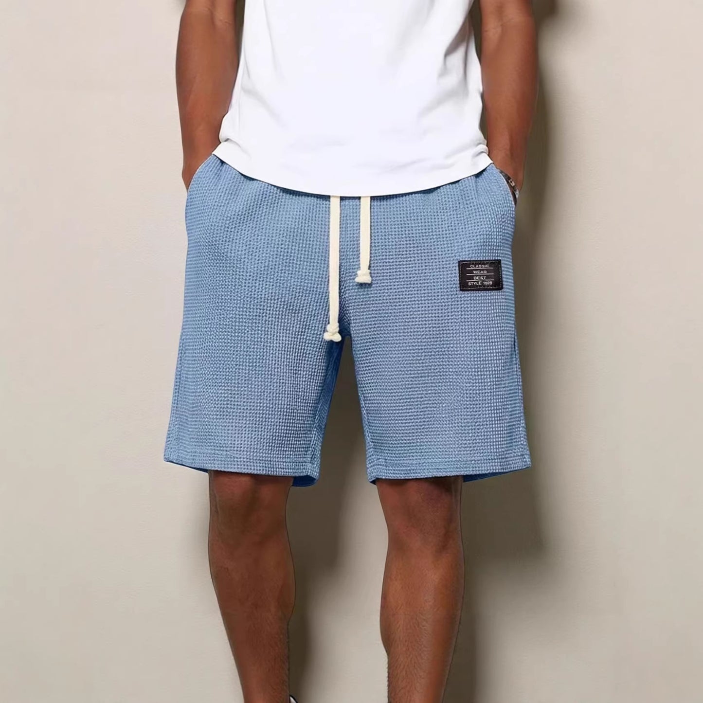 Men's Polyester Casual Sports Shorts | Relaxed Fit Solid Colour S-5XL