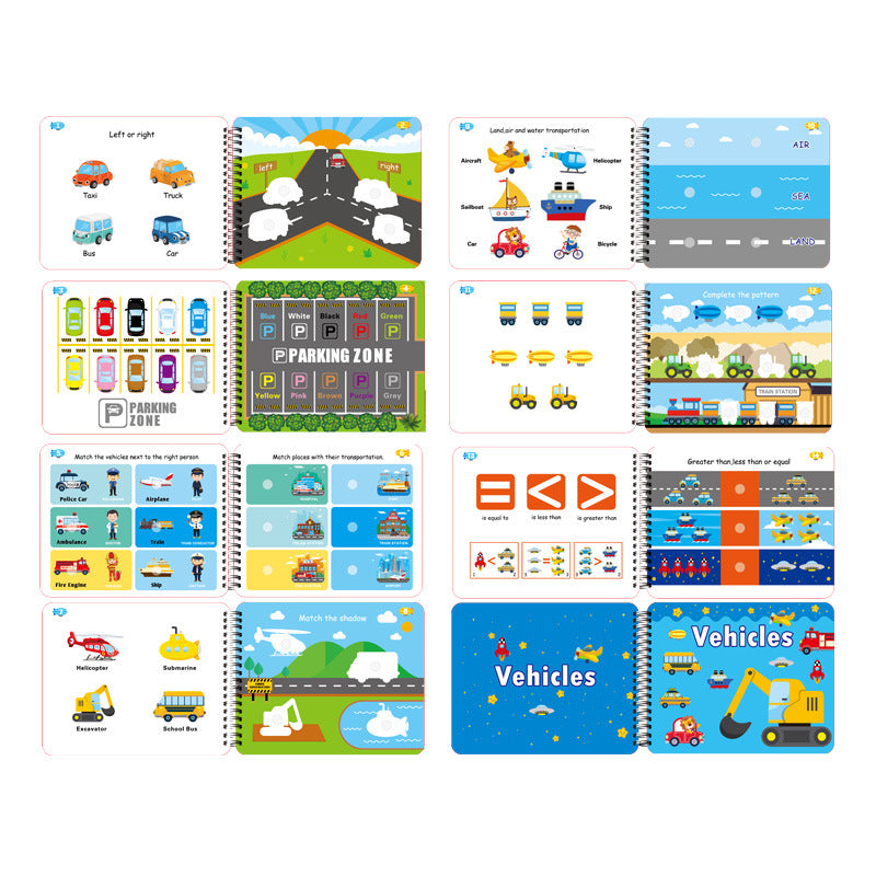 Children's Early Learning Activity Set Velcro Cards Sticker Book Ages 3+ - JParker Collections