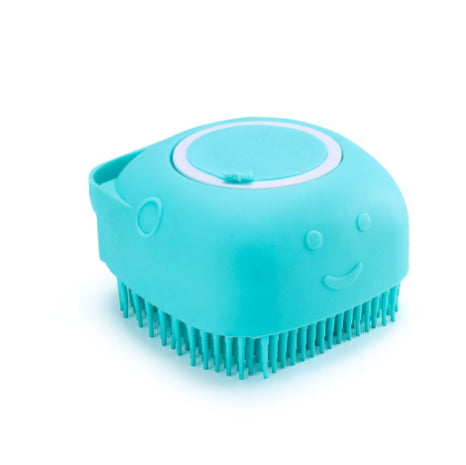 Silicone Pet Bath Massage Brush with Shampoo Dispenser | Dogs & Cats | JParker