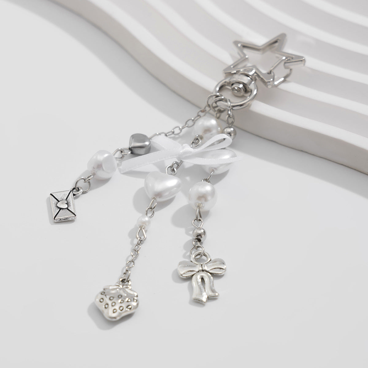 Strawberry & Fruit Charm Keychain | Cute Gift
