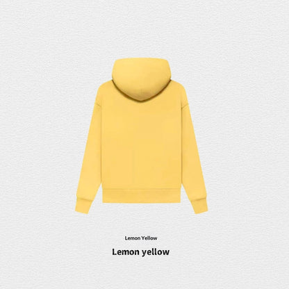 Women's Fleece-Lined Cotton Hoodie | Solid Colour Pullover Sweatshirt