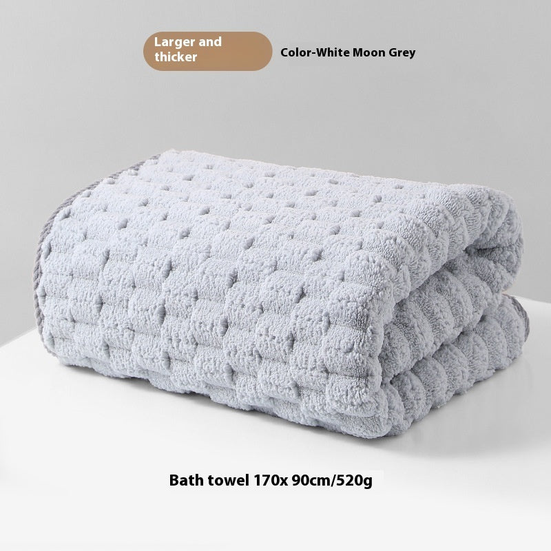 Premium Coral Fleece Bath Towel | Thick, Oversized & Low-Lint | 5 Colours