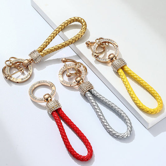 Crystal Heart Rhinestone Keychain | Zinc Alloy Charm | 8 Colours
