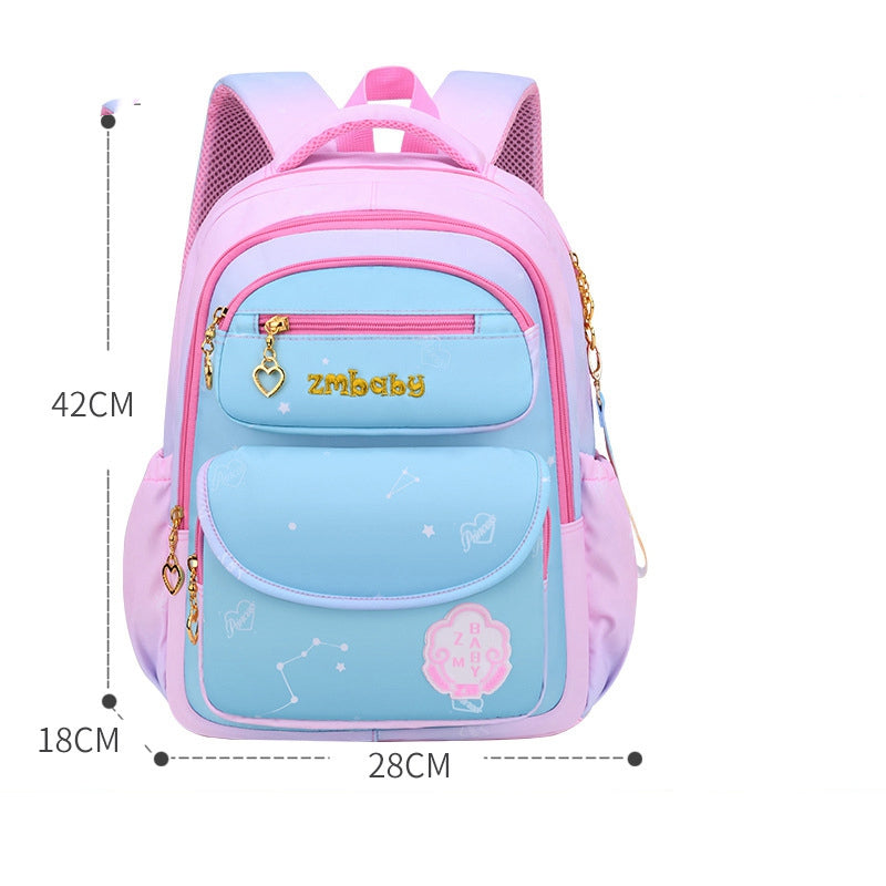Girls' Embroidered Waterproof School Backpack 36–55L – S & L