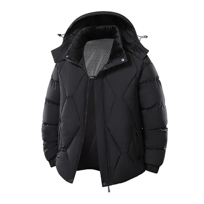 Men's Hooded Padded Winter Jacket | Loose Fit