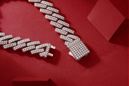 Moissanite 925 Sterling Silver Platinum-Plated Tennis Bracelet | 10mm & 14mm | GRA Certified